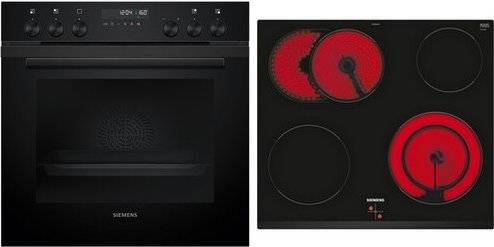 PQ522KAAB Herdset bestehend aus HE278GBB3 + EA631GNA1E schwarz + rahmenlos