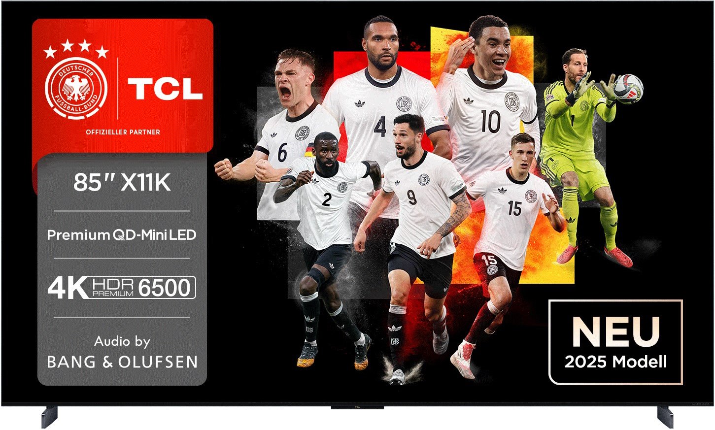 85X11K 215 cm (85") QD-Mini LED TV brushed titanium