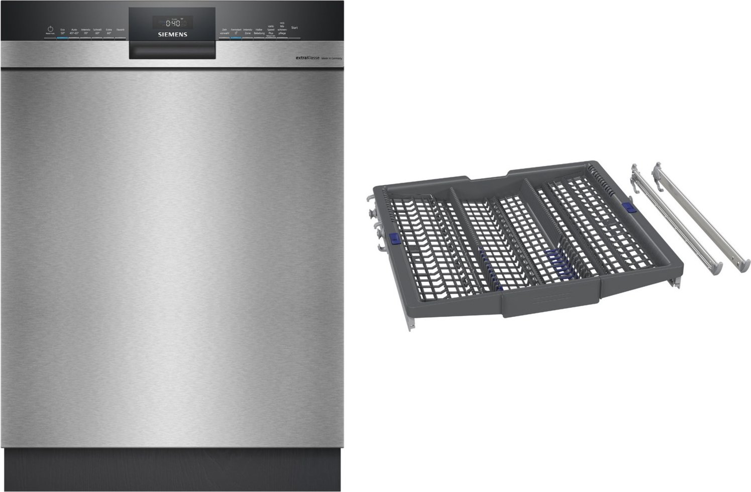 SN43ESS3BD Unterbau-Geschirrspüler 60 cm bestehend aus SN43ES02BD + SZ36DX04 edelstahl