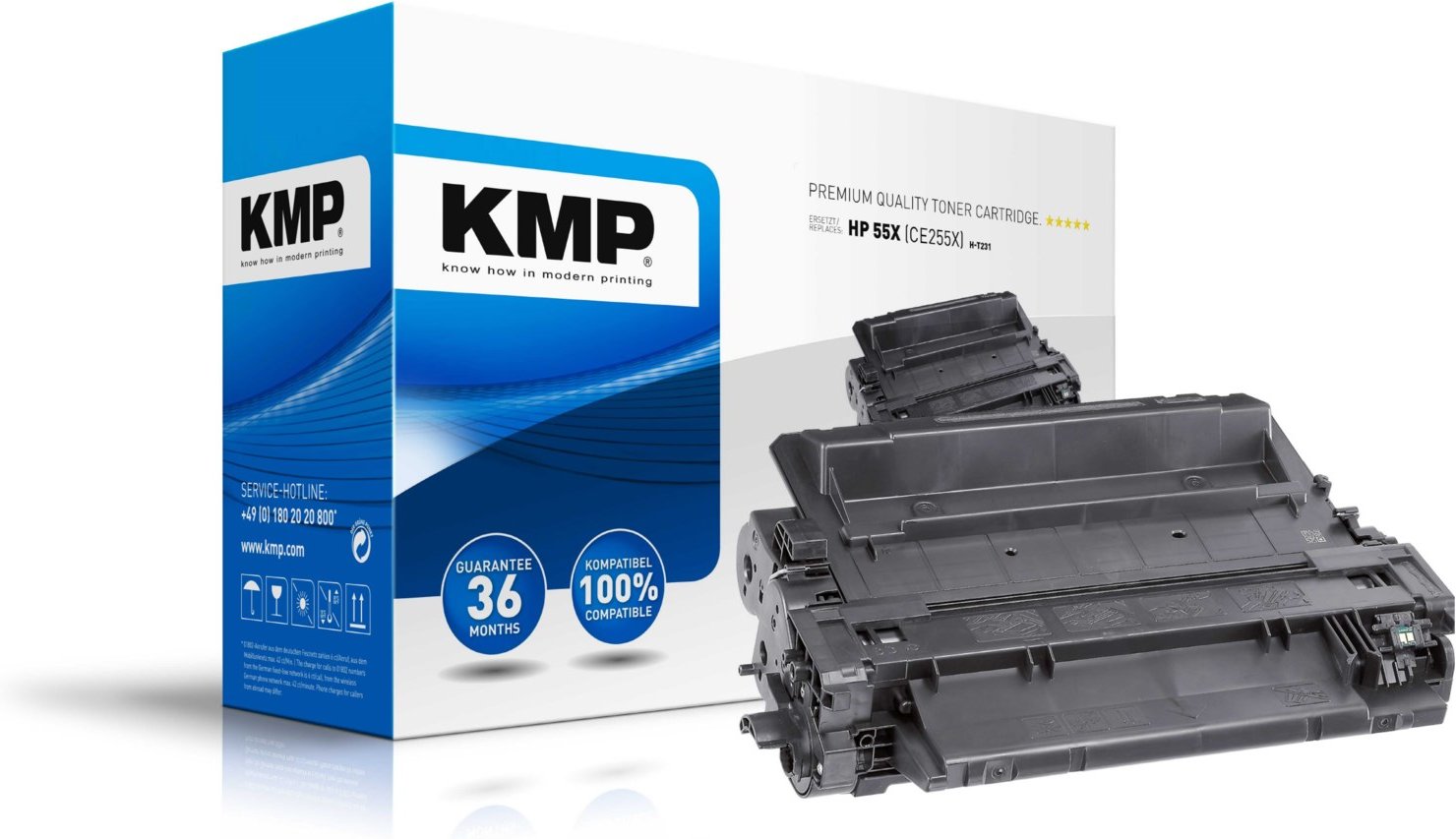 H-T231 (475g) Toner ersetzt HP 55X (CE255X) schwarz