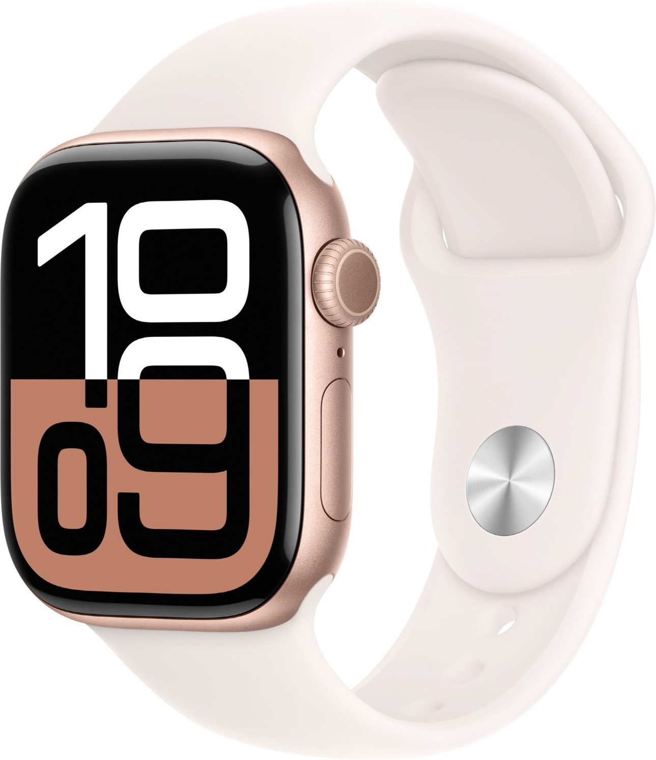 Apple Watch Series 10 (42mm) GPS Aluminium mit Sportarmband S/M roségold/blassrosa
