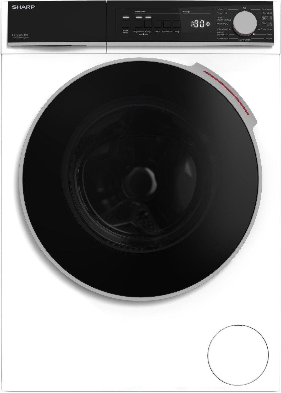 ES-NFB014CWA-DE Stand-Waschmaschine-Frontlader weiß