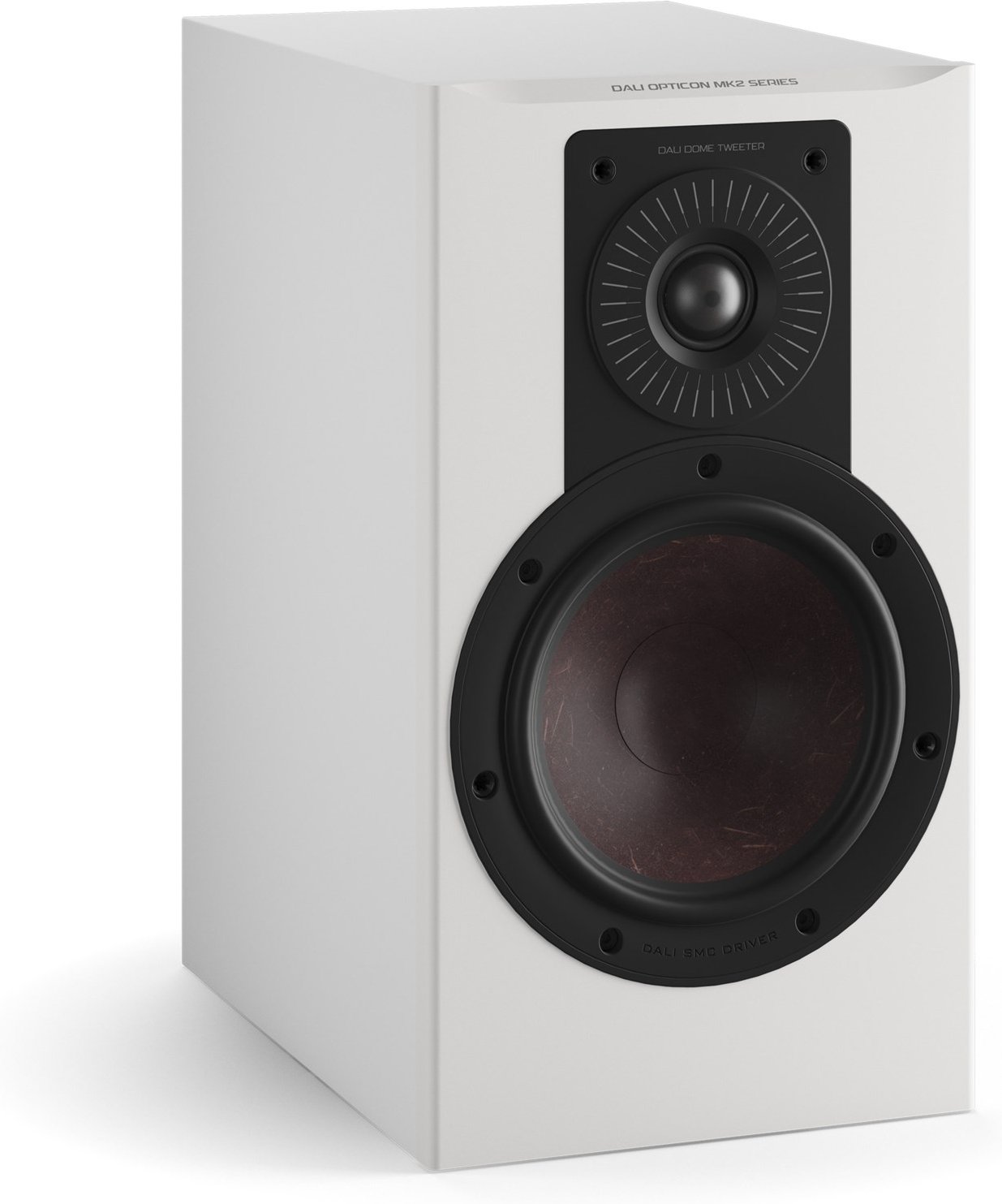 Opticon 2 MKII /Stück Klein-/Regallautsprecher weiß seidenmatt/grau