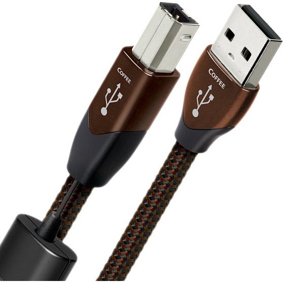 Coffee USB A>B (3m) Kabel schwarz/braun