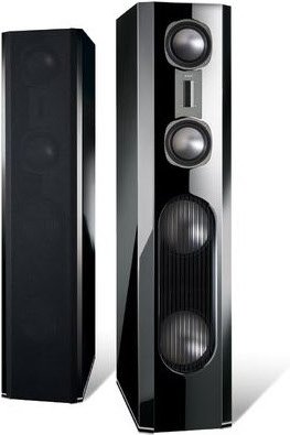 Aurum Vulkan 9 /Stück Stand-Lautsprecher schwarz pianofinish