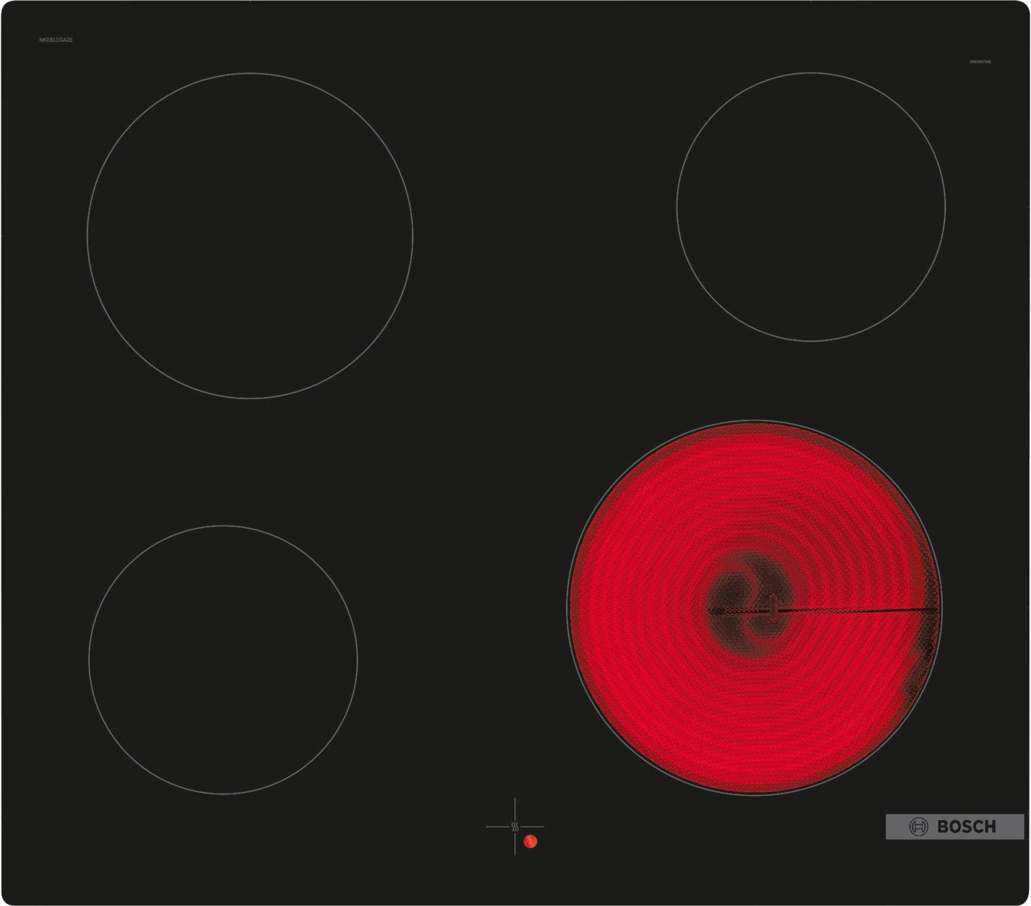 NKE611GA2E Glaskeramikfeld schwarz