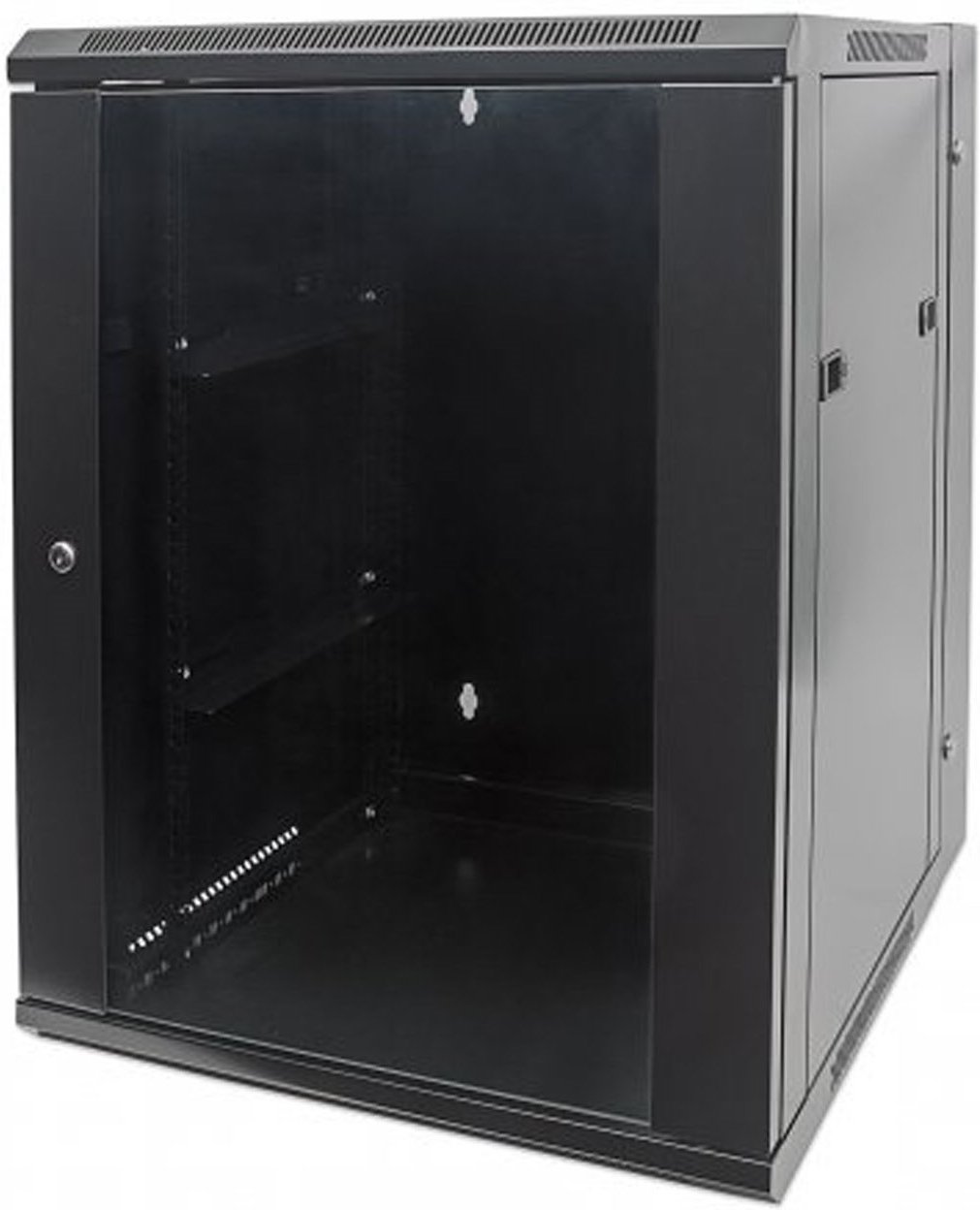 Wandverteiler 15HE 600x550mm mit Schwenkrahmen schwarz