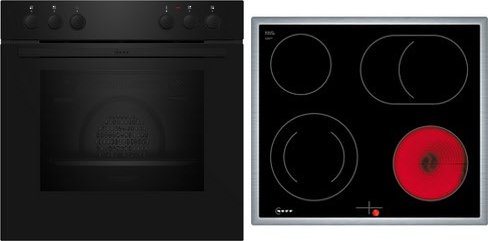 EX1B0 Herdset bestehend aus E1DCA0AK3 + M16SRF0L0 schwarz/edelstahl