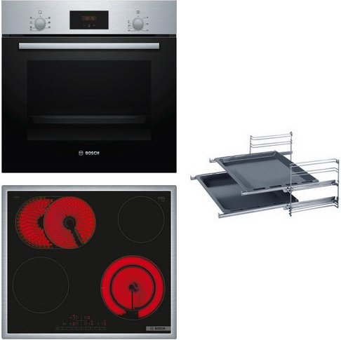 MKB22SK0 Herdset bestehend aus HBF133BR0+PKN645FP2E+HEZ438201 edelstahl + edelstahl