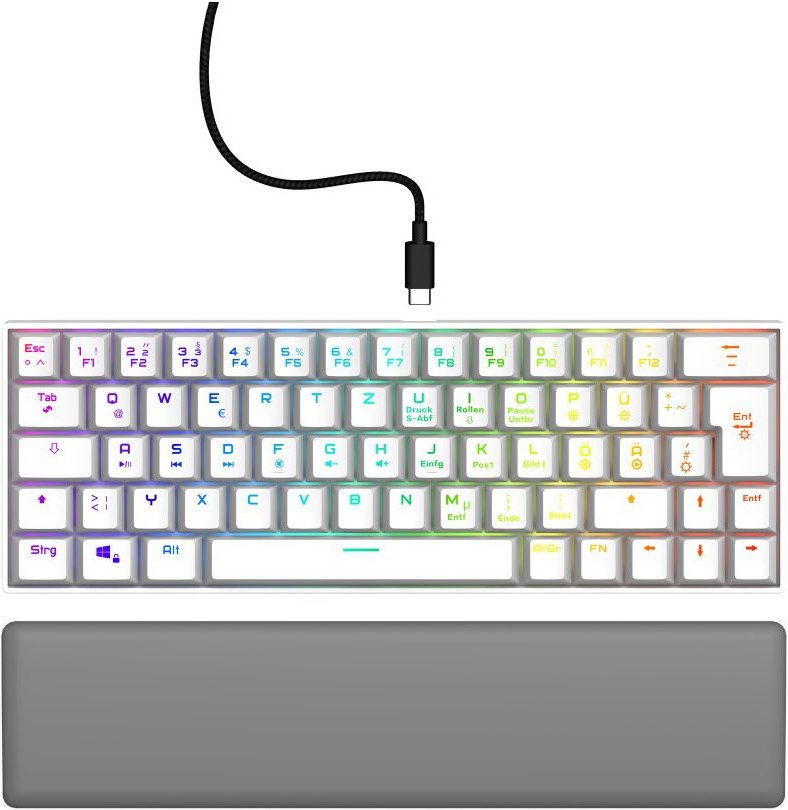 Exodus 760 Mechanical Mini (DE) Gaming Tastatur weiß