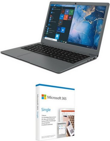 mybook PRO14 SE 35,81 cm (14,1") Notebook inkl. 365 Single FPP, 4 GB RAM, Windows 10, Full HD Display