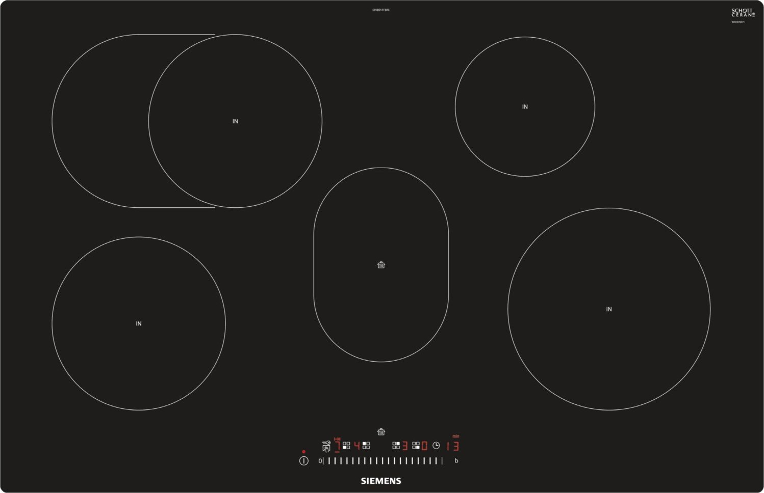 EH801FFB1E Induktionskochfeld rahmenlos/flächenbündig