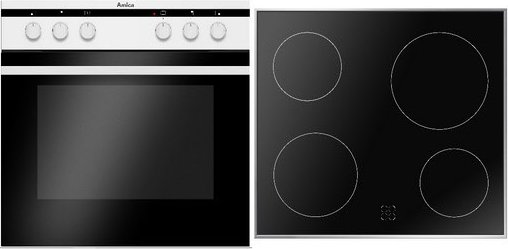 EHC 12717-2 W Herdset weiß + edelstahl