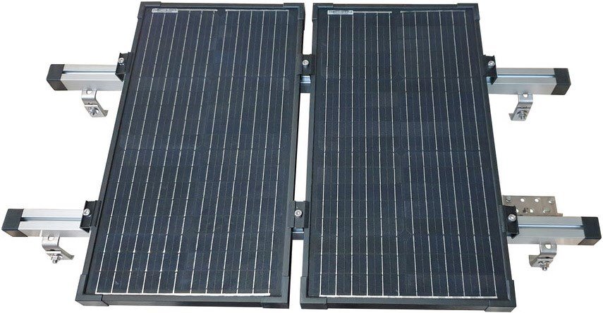 Thumbnail - Ziegeldach-Montage Set für 2 Solarmodule silber/schwarz