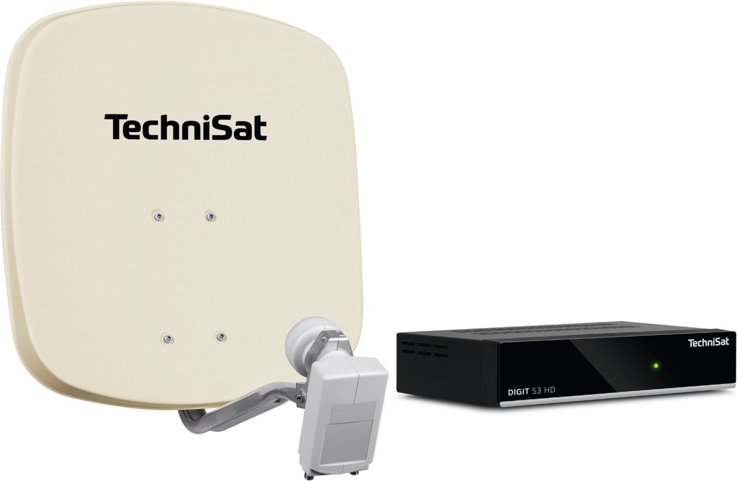 DigiDish 45 Twin + DIGIT S3 HD HDTV-Empfangsanlage beige