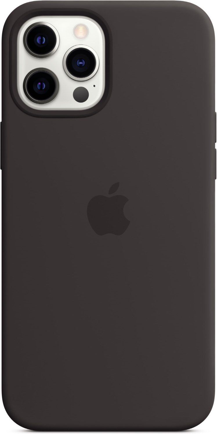 Silikon Case mit MagSafe für iPhone 12 Pro Max schwarz