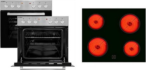 EHE 146-2.1 Set Herdset edelstahl + rahmenlos