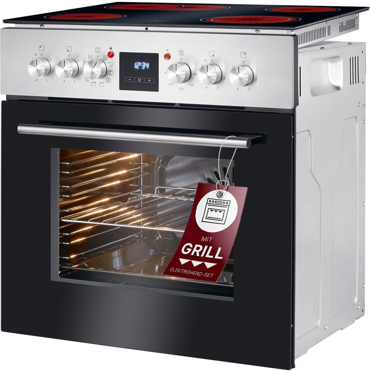 EHBC 7936 IX Herdset edelstahl + rahmenlos