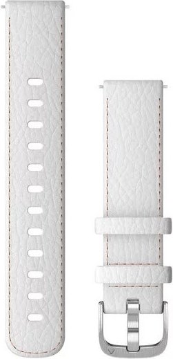 QuickChange Lederarmband (18mm) weiß/silber