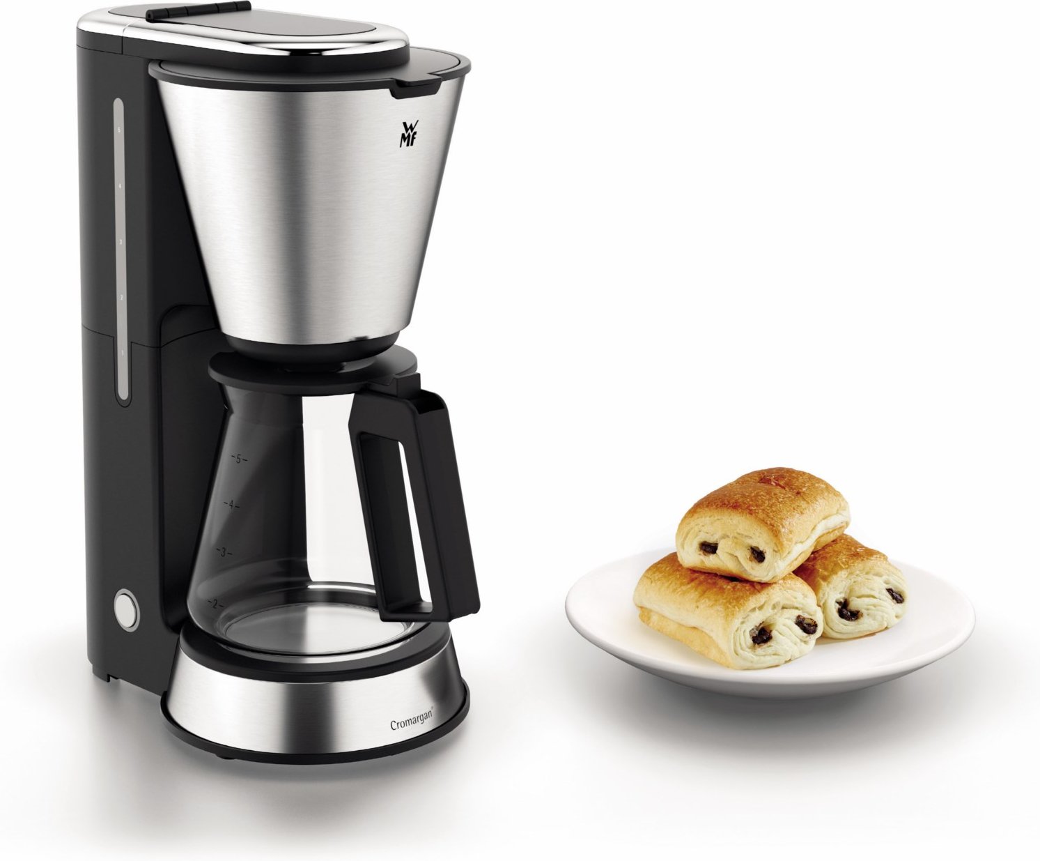 KÜCHENminis Kaffeemaschine Glas Kaffeeautomat cromargan matt