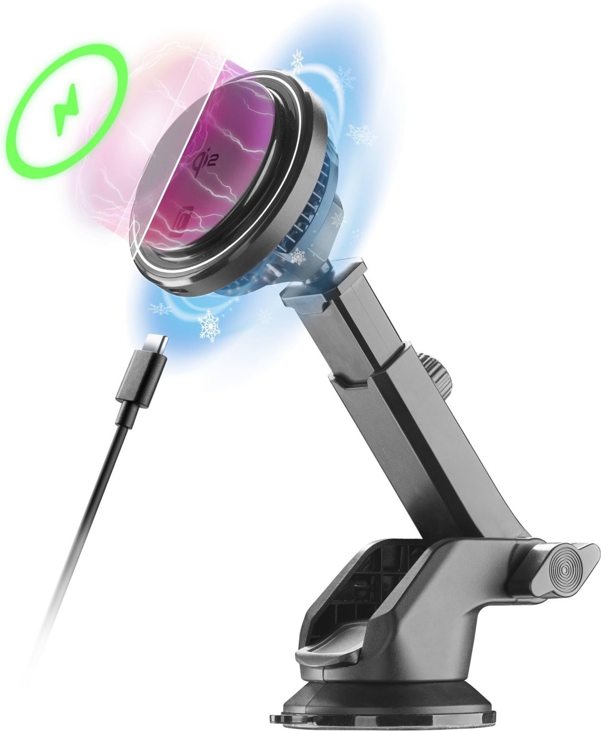 Freeze Mag Qi2 MagSafe Halterung schwarz