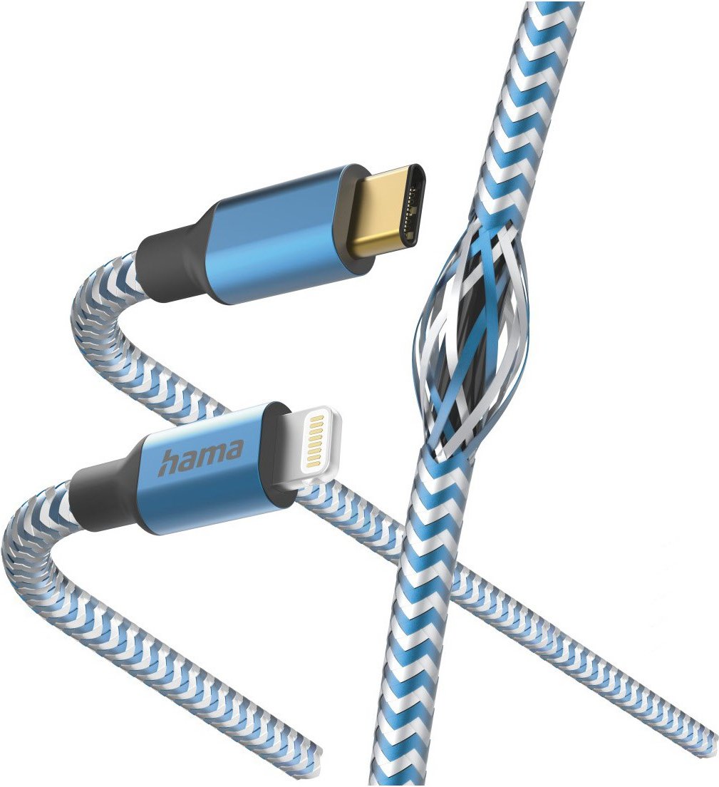 Reflective USB-C > Lightning (1,5m) blau