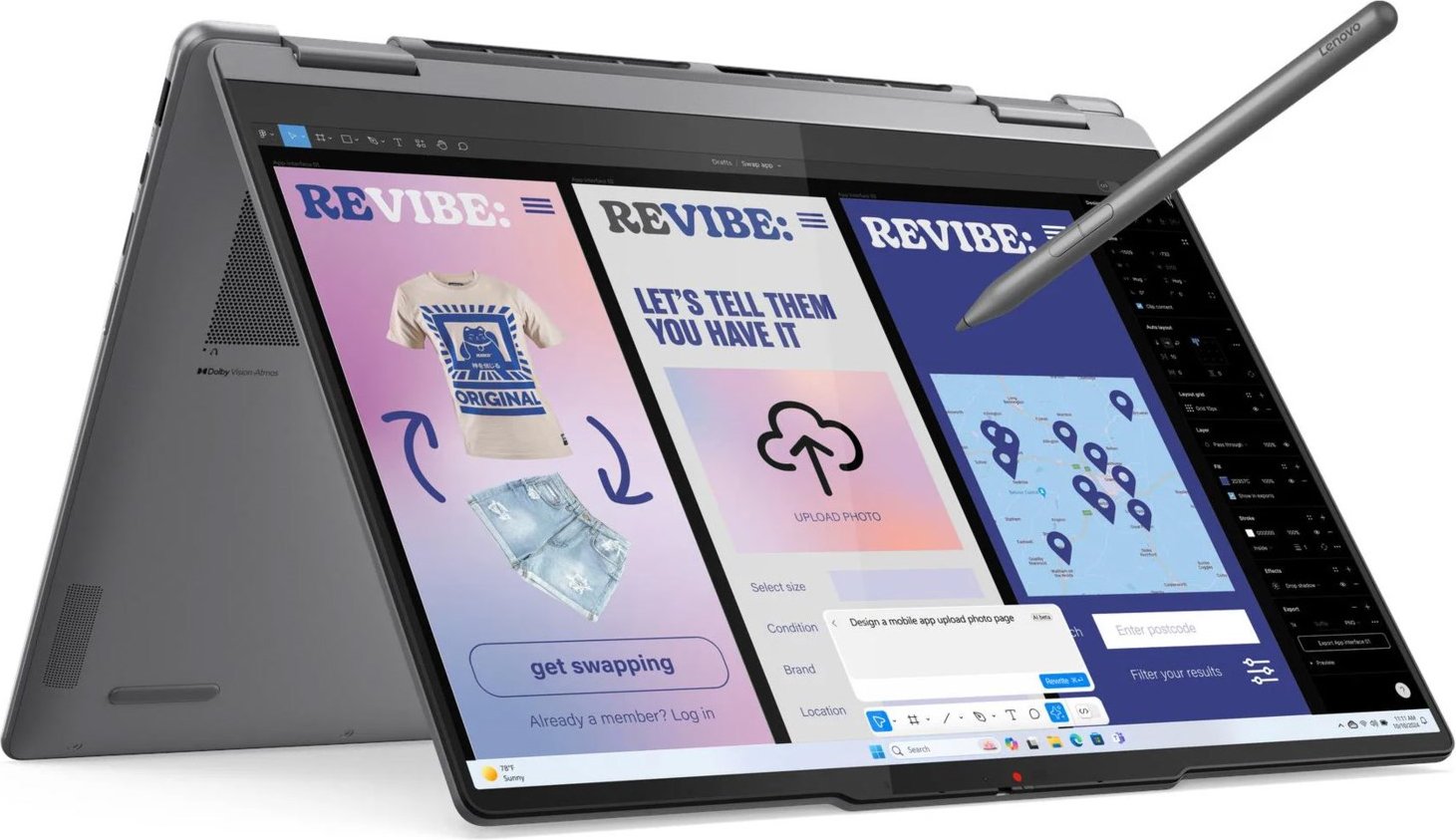 Yoga 7 2-in-1 14ILL10 (83JQ0034GE) 35,56 cm (14") 2 in 1 Convertible-Notebook luna grey