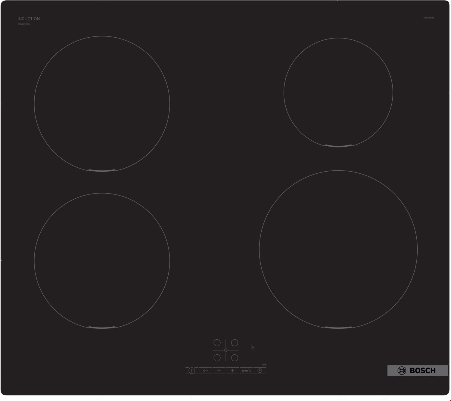 PIE611BB5E Autark-Induktionskochfeld rahmenlos