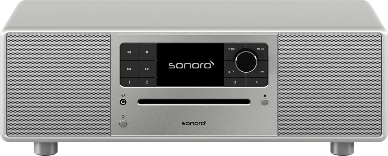 Prestige Internetradio hochglanz silber/silber