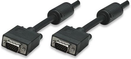 Thumbnail - SVGA Kabel HD15 (1,8m) mit Ferritkernen schwarz