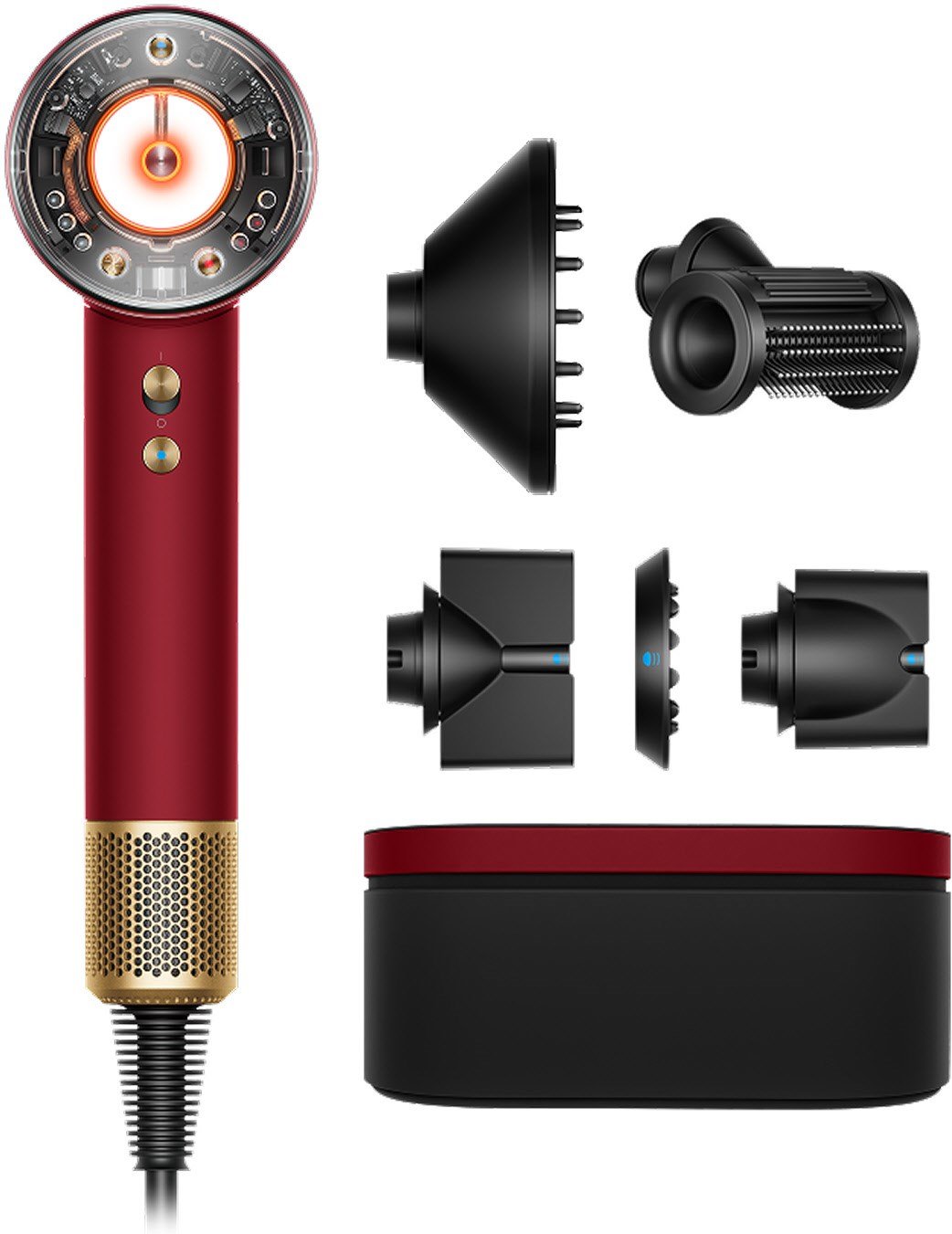 Supersonic nural Haartrockner samtrot/gold