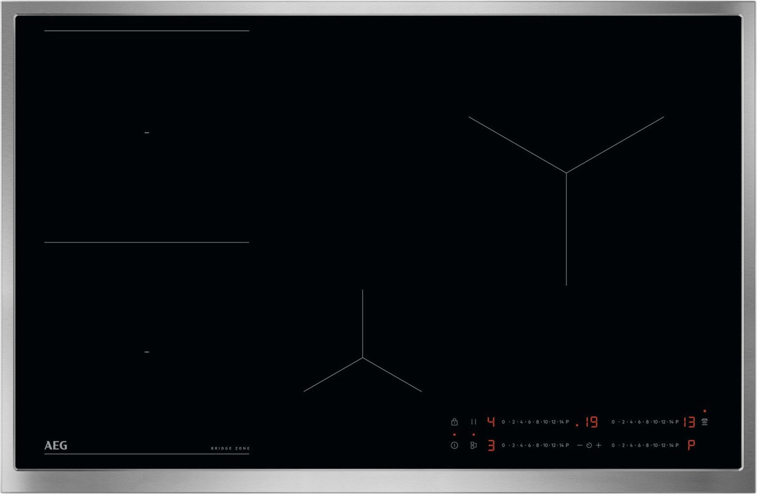 TO84IB0BRB Autark-Induktionskochfeld schwarz/edelstahl