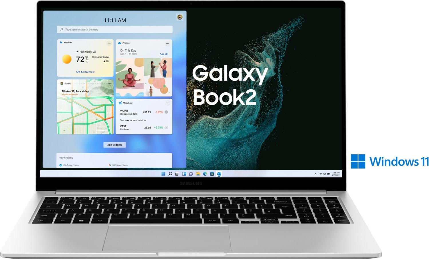 Galaxy Book2 (NP750XED-KC3DE) 39,6 cm (15,6") Notebook silber, 8 GB RAM, 256 GB SSD, Intel Core i5 Prozessor, Windows 11...