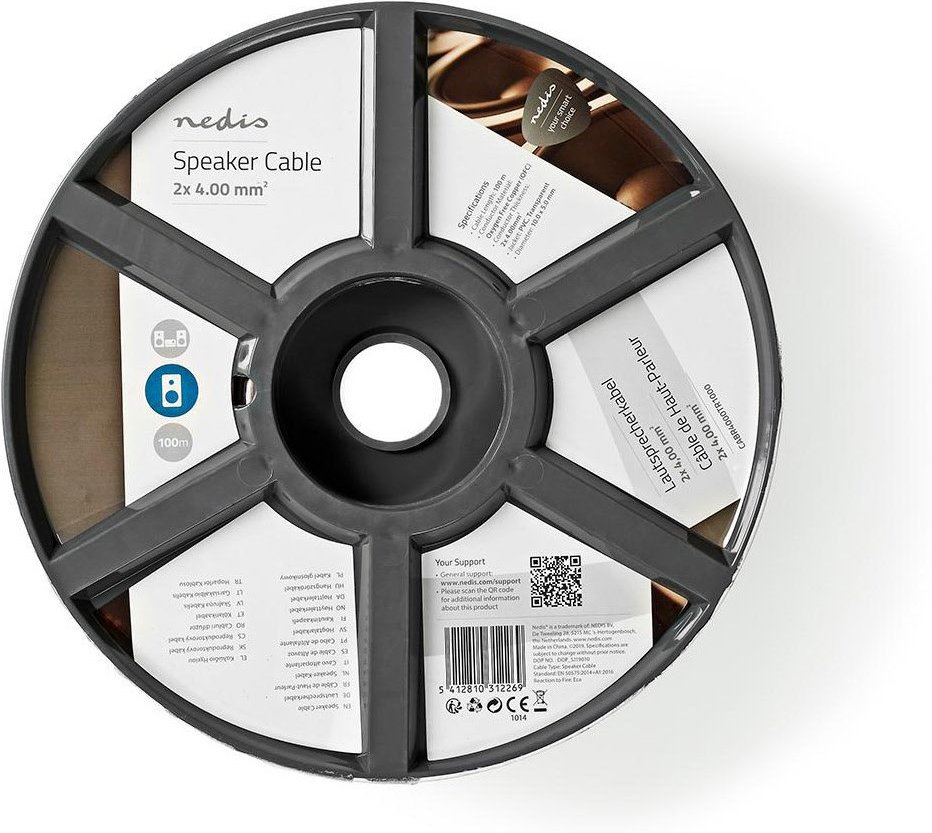 CABR4000TR1000 2x 4,00 mm² (100m) Lautsprecherkabel transparent