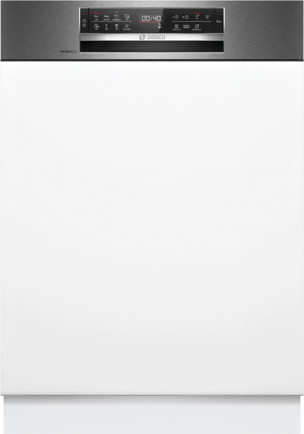 SMI6ZCS16E teilintegrierbarer 60 cm Geschirrspüler edelstahl