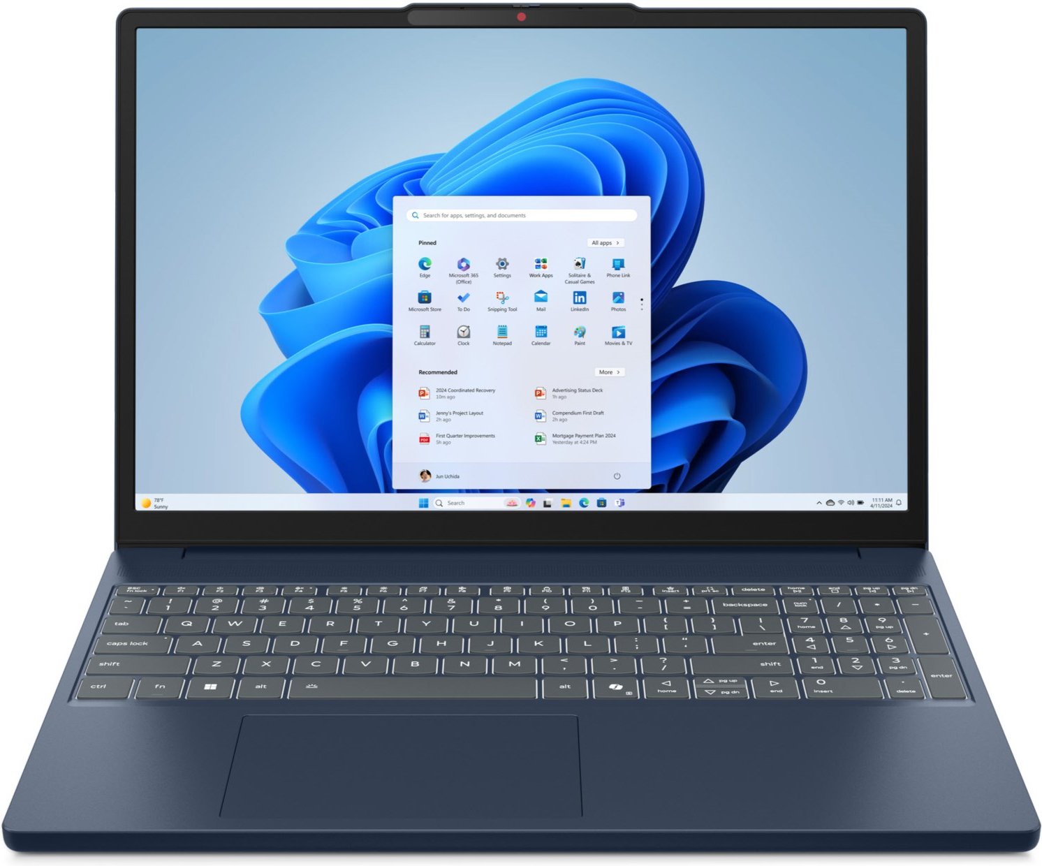 IdeaPad Slim 3 15Q8X10 (83N3005DGE) 38,86 cm (15,3") Notebook cosmic blue, 16 GB RAM, 1000 GB SSD, Qualcomm Snapdragon X...