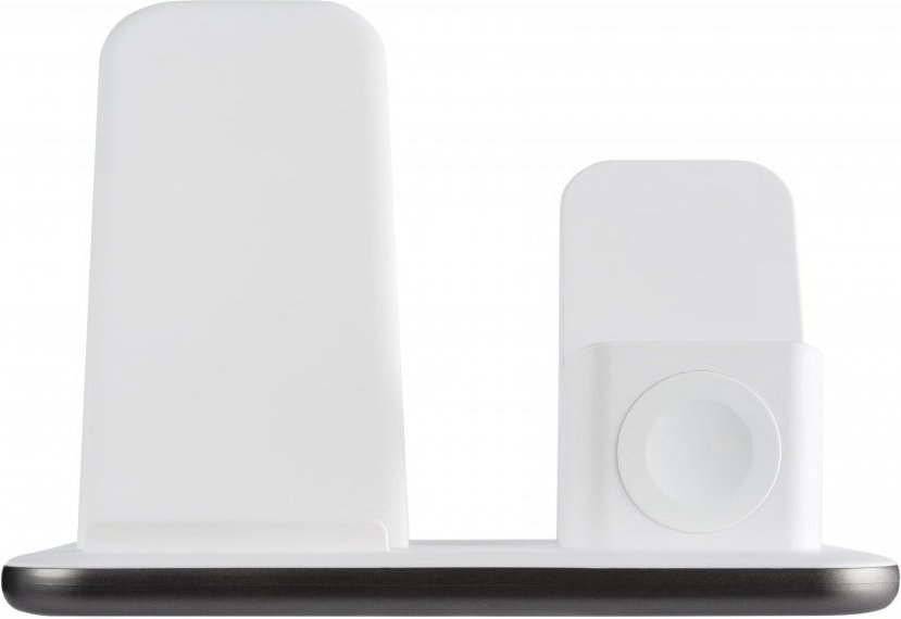3-in-1 drahtlos Ladestation für iPhone/Apple Watch/AirPods weiß/grau
