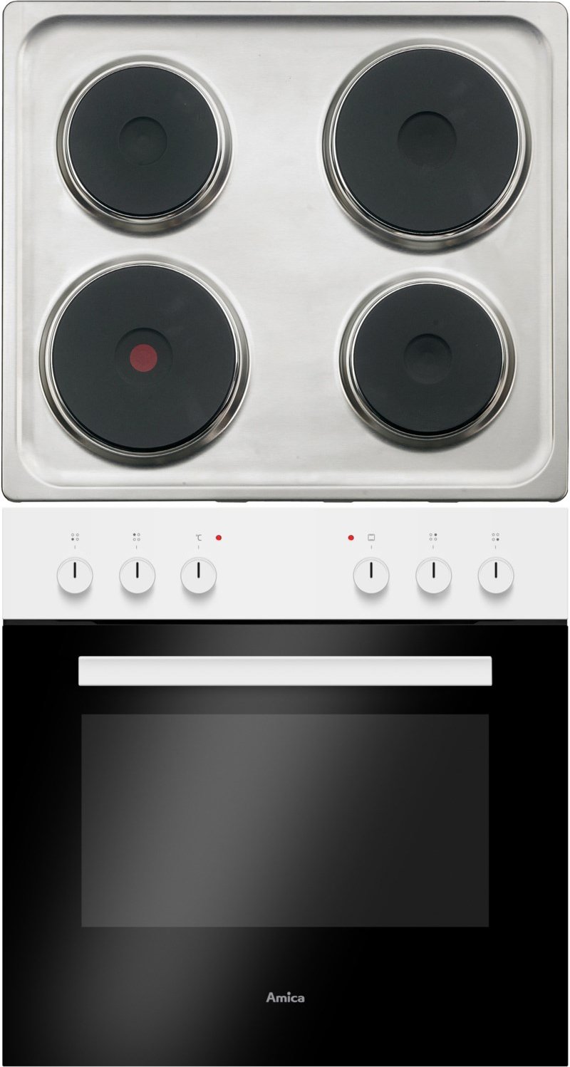 EHE 932 000 W Herdset weiß + edelstahl