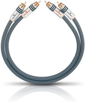 NF 14 Master Set sym (2x 1m) Subwooferkabel platingrau