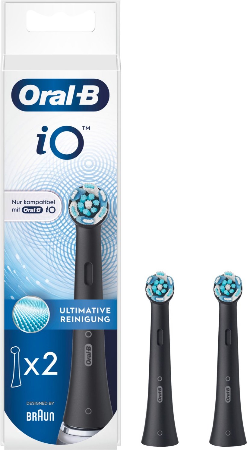 EB iO Ultimative Reinigung (2Stk.) Ersatz-Zahnbürsten schwarz