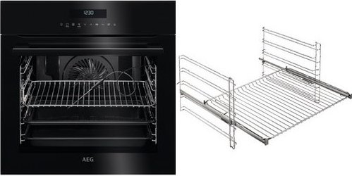 BPFH741VAB Einbaubackofen bestehend aus BPE742220B + TR1LFV schwarz