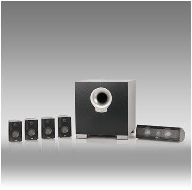 Cinema 10 5.1 A/V-Lautsprechersystem mit Aktiv-Subwoofer alu schwarz hochglanz
