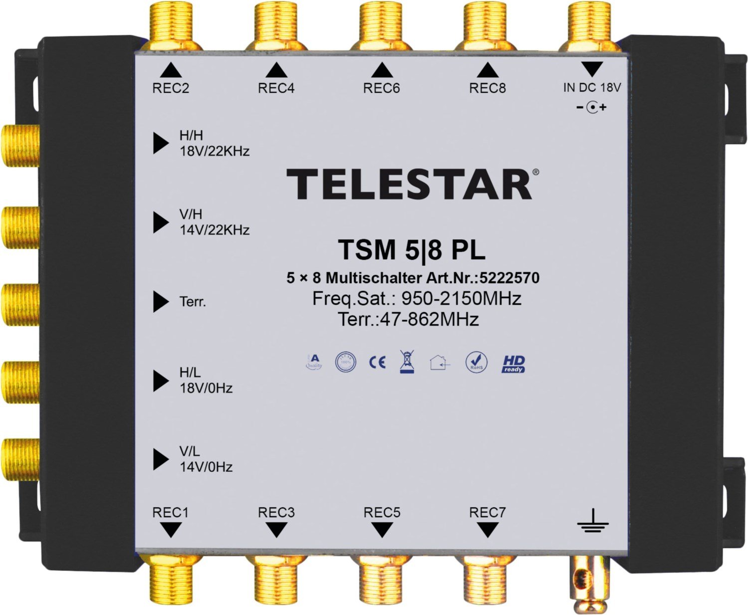 Thumbnail - TSM 5/8 Premium Line Multischalter schwarz/silber