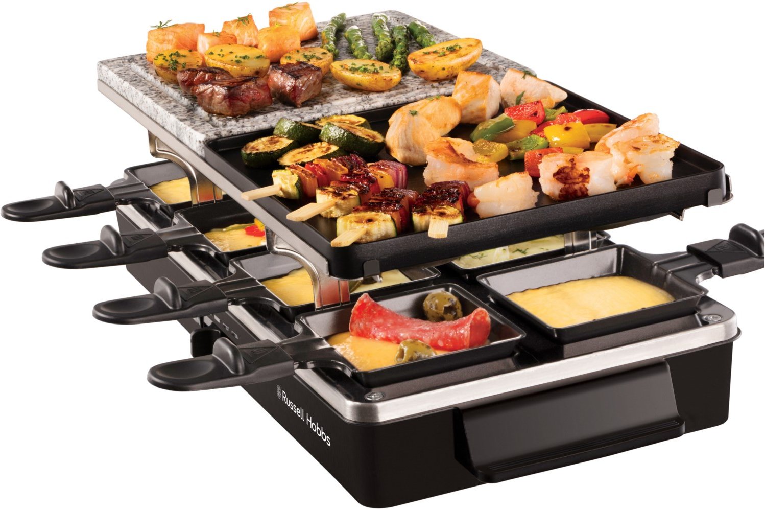 Multi Raclette 3 in 1 Raclette schwarz