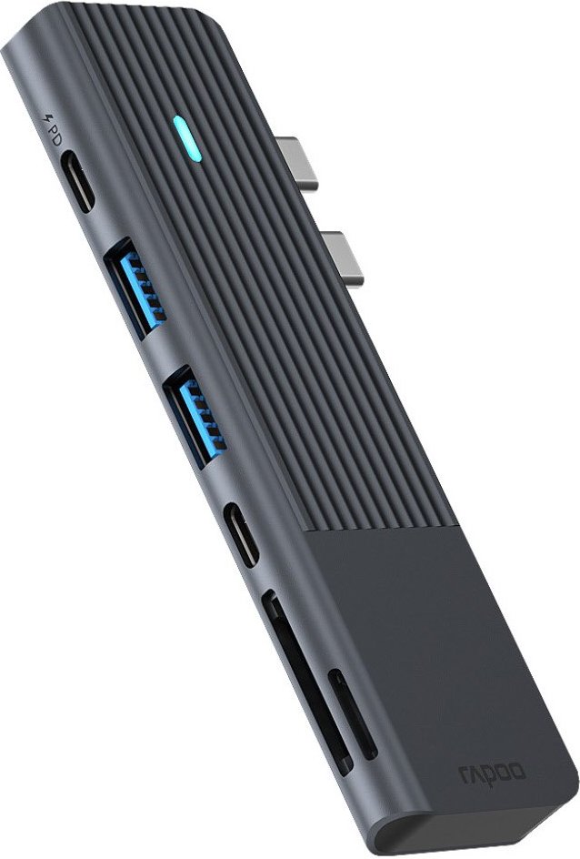 USB-C 7-in-2 Multiport Adapter grau