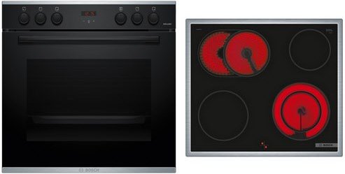 MKH43SD1 Herdset bestehend aus HDA2140B3 + NKN64RGA2E schwarz/edelstahl