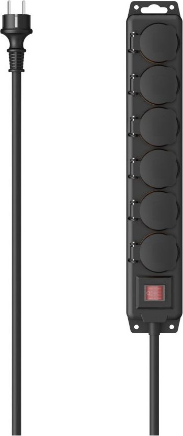 Steckdosenleiste 6-fach (2m) schwarz