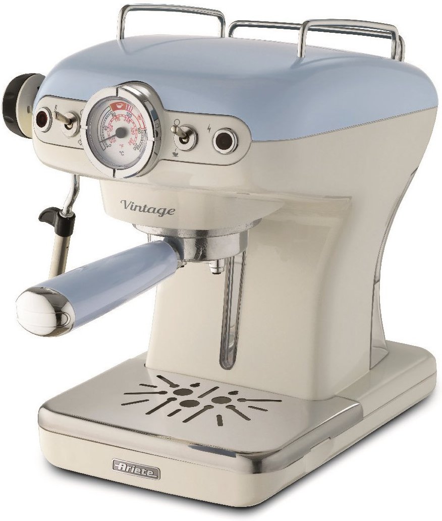 Vintage Espressomaschine Siebträgermaschine blau