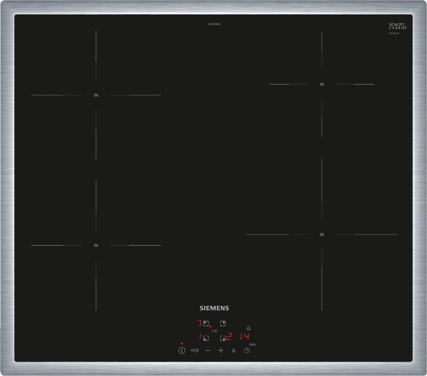 EH645BEB6E Autark-Induktionskochfeld edelstahl