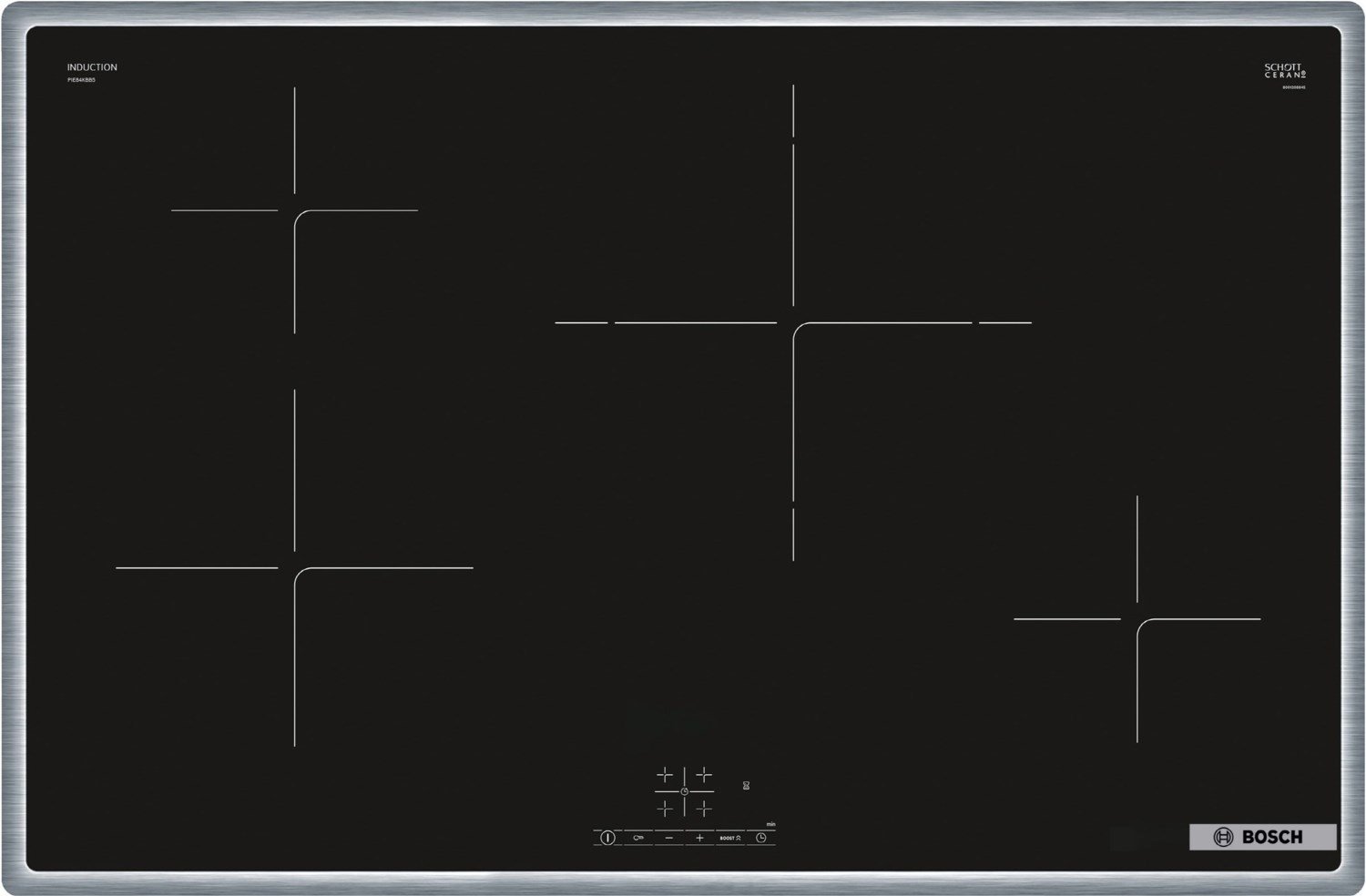 PIE84KBB5E Autark-Induktionskochfeld edelstahl